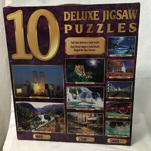 10 DELUXE JIGSAW PUZZLE SET WITH THE WORLD TRADE CENTERS
